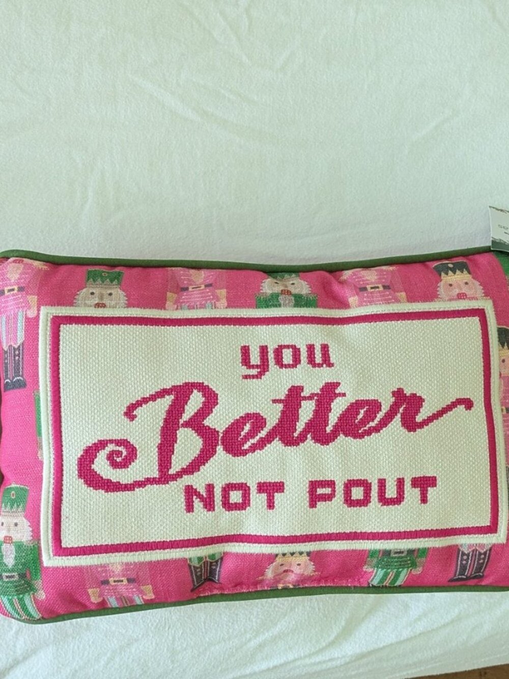 Holiday Pillow  - You Better Not Pout - NEW